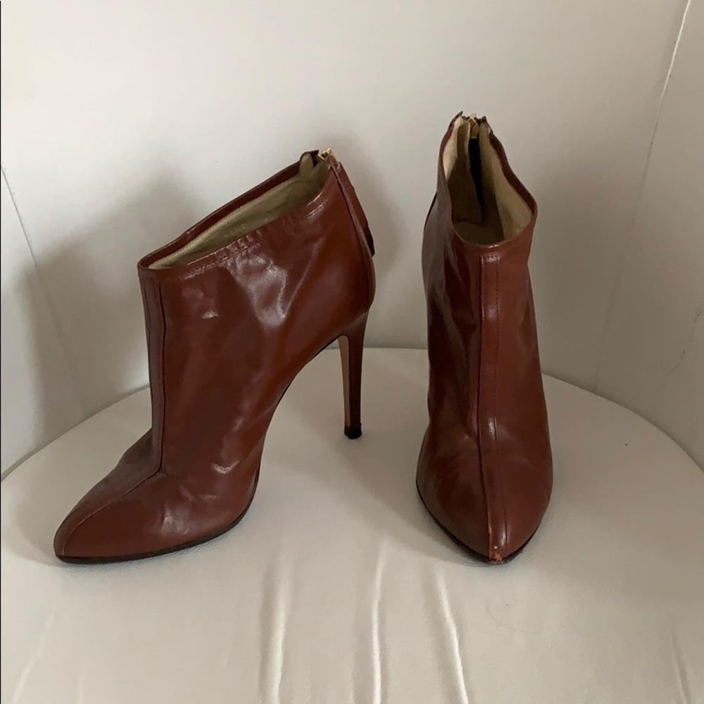 Carlo Pasolini brown leather booties